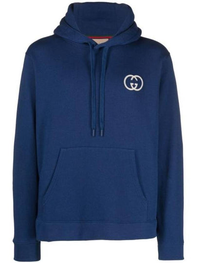 Cotton Jersey Hoodie Blue - GUCCI - BALAAN 2