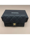 Classic Grained Calfskin Card Wallet Black - CHANEL - BALAAN 3