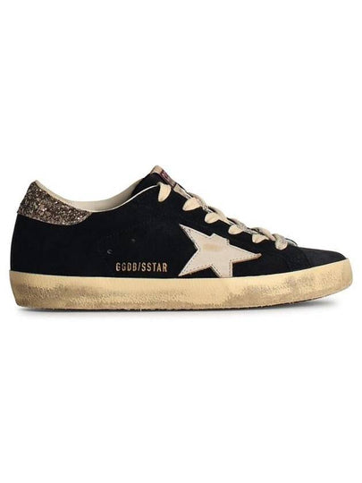 Superstar Glitter Tab Suede Low Top Sneakers Navy - GOLDEN GOOSE - BALAAN 2