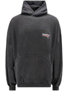 Embroidered Logo Cotton Hoodie Grey - BALENCIAGA - BALAAN 2