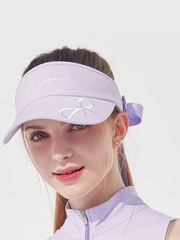 Golf Wear Logo Ribbon Sun Cap Lavender - J JANE - BALAAN 1