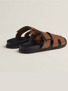 Chypre H Logo Calfskin Sandals Brown - HERMES - BALAAN 5