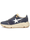 White Star Print Nylon Low Top Sneakers Dark Blue - GOLDEN GOOSE - BALAAN 4