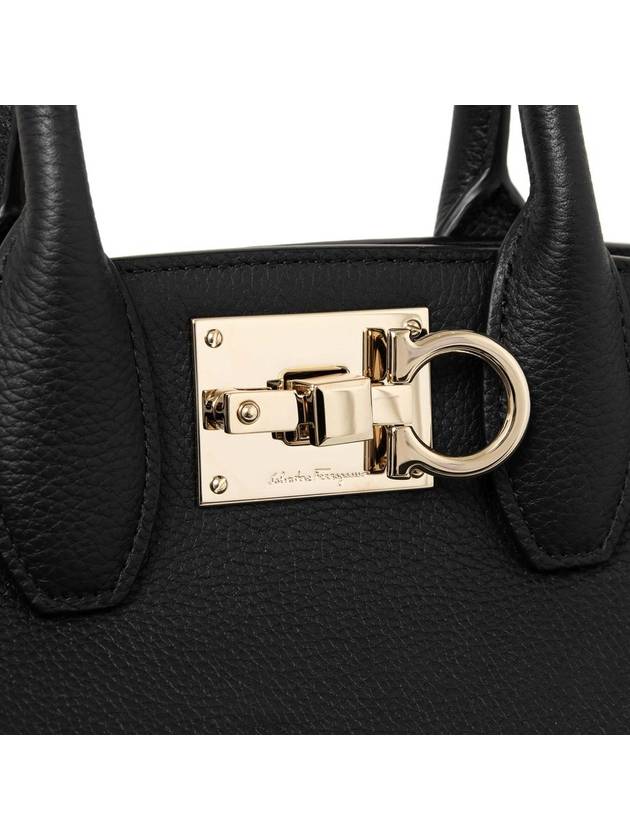 Studio Small Tote Bag Black - SALVATORE FERRAGAMO - BALAAN 9