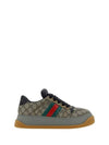 GG Screener Logo Jacquard Low Top Sneakers Beige - GUCCI - BALAAN 2