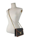 Chain in Triomphe Canvas and Calfskin Shoulder Bag Tan - CELINE - BALAAN 6