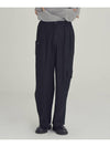 Women's Wool Wide Cargo Slacks Black - MOTH - BALAAN 3