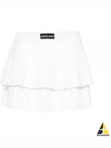 WSK062AUWOV0045 WH20 pleated mini skirt - MARINE SERRE - BALAAN 1