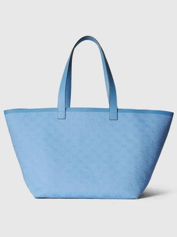 GG medium tote bag blue canvas 788203FADH54241 - GUCCI - BALAAN 1