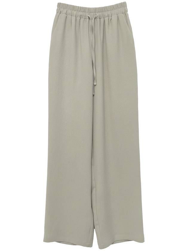 Pleats Banding Wide Pants Khaki - ILROZE - BALAAN 1