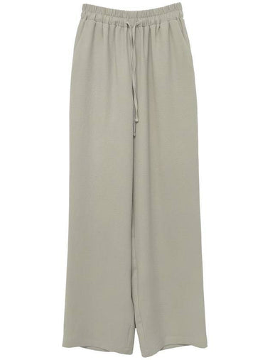 Pleats Banding Wide Pants Khaki - ILROZE - BALAAN 1