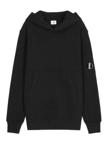 Diagonal Raise Hooded Black Sweatshirt Hoodie - CP COMPANY - BALAAN 1