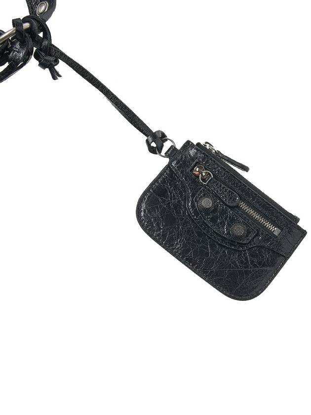 Zipper Stud Arena Lambskin Shoulder Bag Black - BALENCIAGA - BALAAN 8