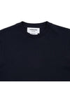 Center Back Stripe Classic Cotton Pique Relaxed Fit Short Sleeve T-Shirt Navy - THOM BROWNE - BALAAN 5