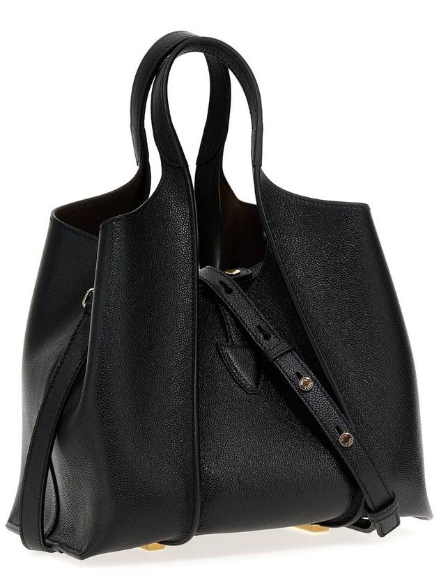 T Timeless Leather Shopping Mini Tote Bag Black - TOD'S - BALAAN 3