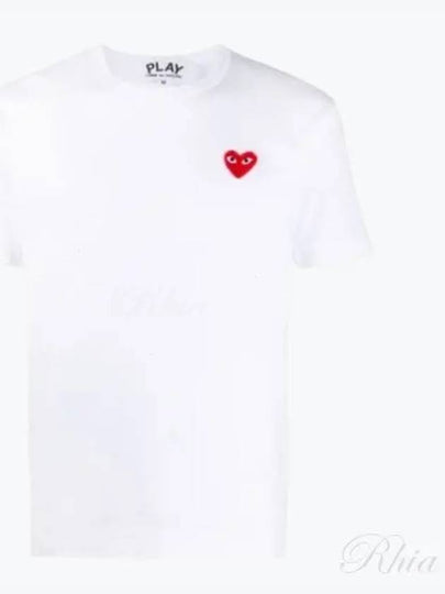 Play Red Heart Waffen Short Sleeve T-Shirt White P1 T108 2 - COMME DES GARCONS - BALAAN 2