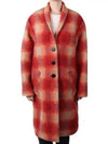 Women's Gabriel Wool Single Coat Orange - ISABEL MARANT - BALAAN 2