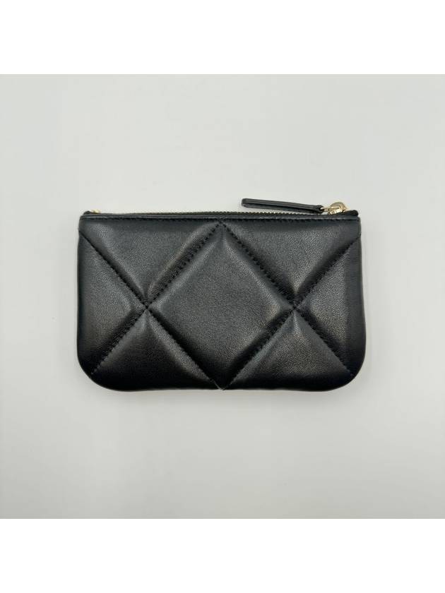 19 Mini Pouch Lambskin Black Gold Plated - CHANEL - BALAAN 2