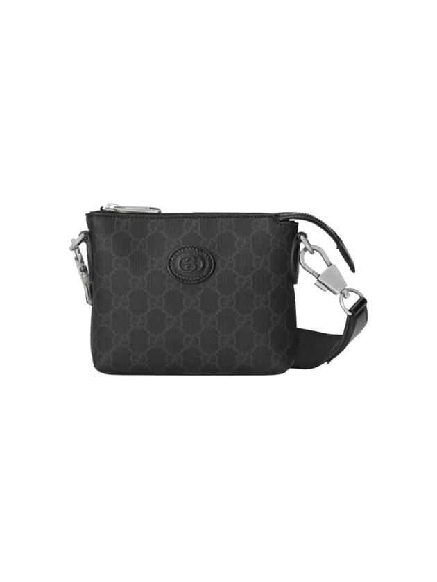 Men's Interlocking G Monogram Cross Bag Black - GUCCI - BALAAN 2