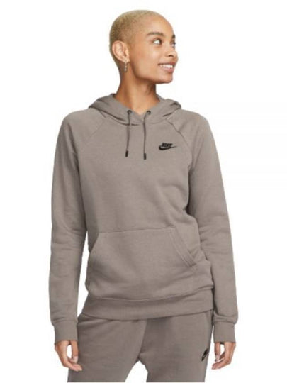 Women's Essential Fleece Hoodie Grey - NIKE - BALAAN 2