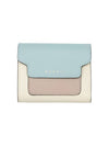 Saffiano Tri-Fold Half Wallet Blue - MARNI - BALAAN 2