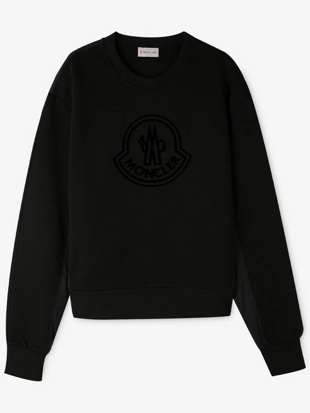 Moncler Women s Logo Black Sweatshirt 8G00028 809KX 999 - MONCLER - BALAAN 1