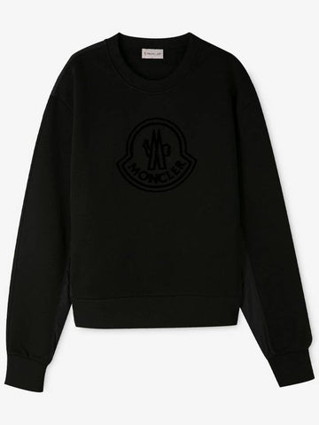 Moncler Women s Logo Black Sweatshirt 8G00028 809KX 999 - MONCLER - BALAAN 1