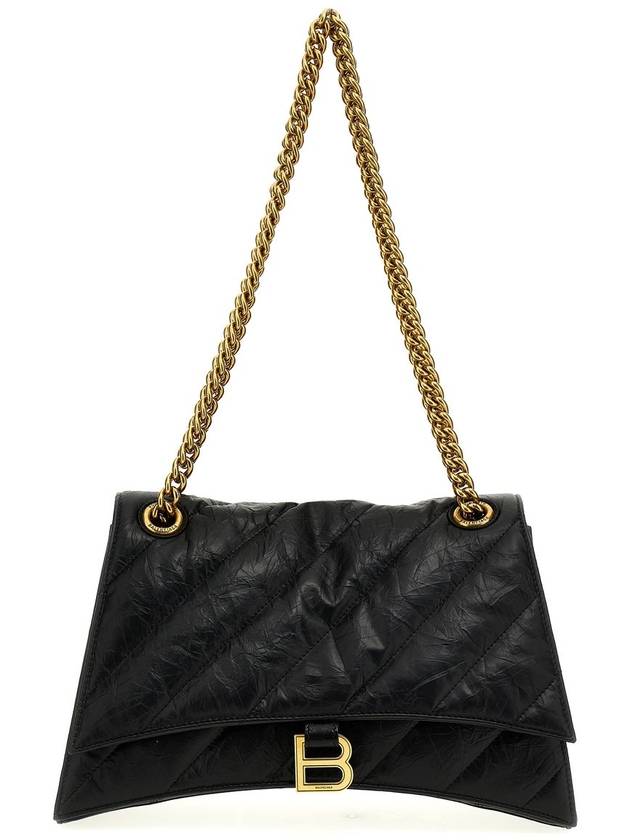 Quilted Crush Medium Chain Shoulder Bag Black - BALENCIAGA - BALAAN 2