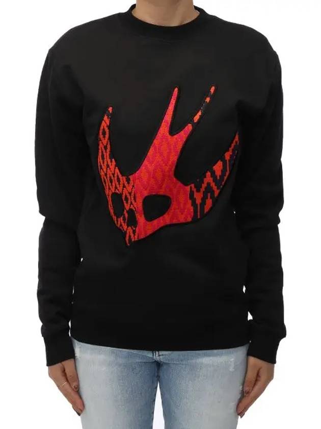 McQ Women s Embroidered Sweatshirt Black 348190 - ALEXANDER MCQUEEN - BALAAN 2