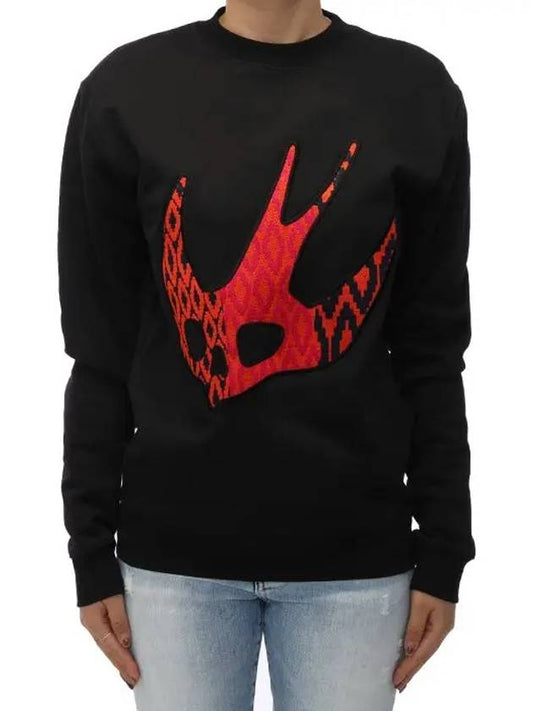 McCue Women s Embroidered Sweatshirt Black 348190 - ALEXANDER MCQUEEN - BALAAN 2