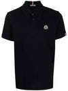 Logo Short Sleeve Polo Shirt Black - MONCLER - BALAAN 1