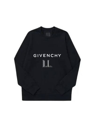 Logo Print Cotton Sweatshirt Black - GIVENCHY - BALAAN 2