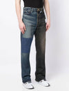 Two Tone Denim Straight Jeans Black - MIHARA YASUHIRO - BALAAN 3