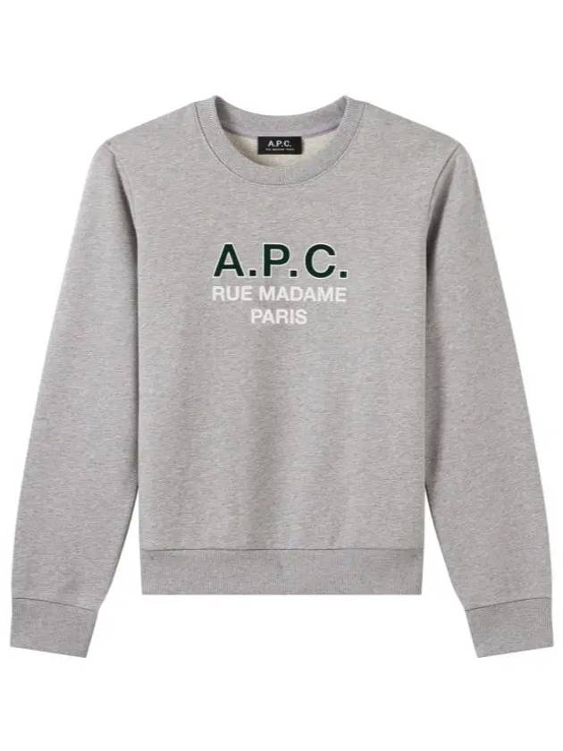 Logo Print Cotton Sweatshirt Heather Grey - A.P.C. - BALAAN 2