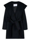 Rialto Collar Robe Single Coat Black - MAX MARA - BALAAN 2