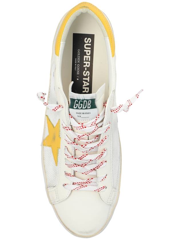 Superstar Leather Mesh Low Top Sneakers Yellow White - GOLDEN GOOSE - BALAAN 7