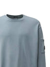 Brushed and Emerized Diagonal Fleece Lens Sweatshirt Blue - CP COMPANY - BALAAN 3