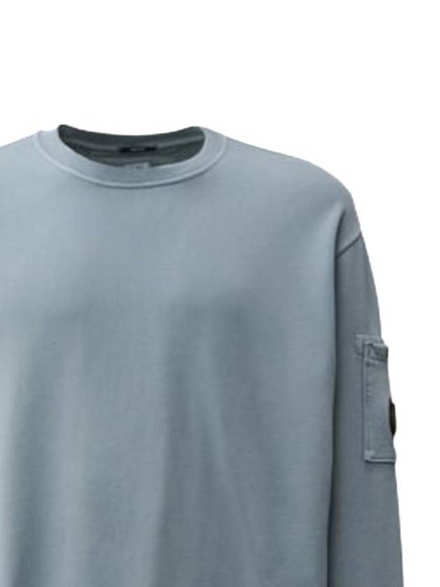 Brushed Emerized Diagonal Fleece Lens Sweatshirt Blue - CP COMPANY - BALAAN 3