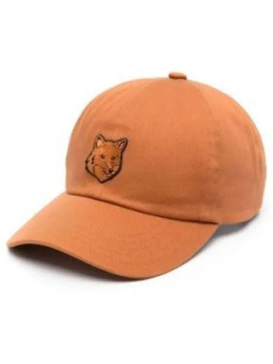 Bold Fox Head Embroidery 6 Panel Ball Cap Orange - MAISON KITSUNE - BALAAN 2