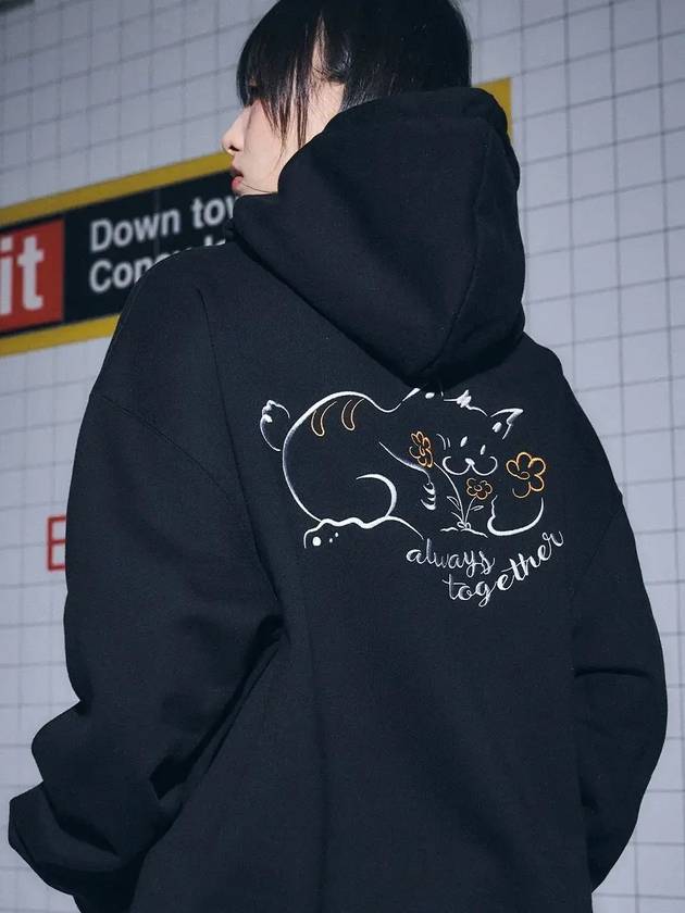 Awes Two Gather Embroidery Hoodie Black - CPGN STUDIO - BALAAN 1