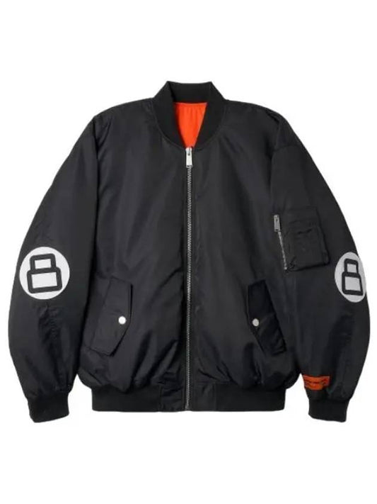 Heron Preston Eight Ball Bomber Jacket Black Jumper - HERON PRESTON - BALAAN 1