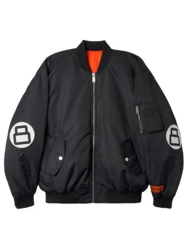 Heron Preston Eight Ball Bomber Jacket Black - HERON PRESTON - BALAAN 1