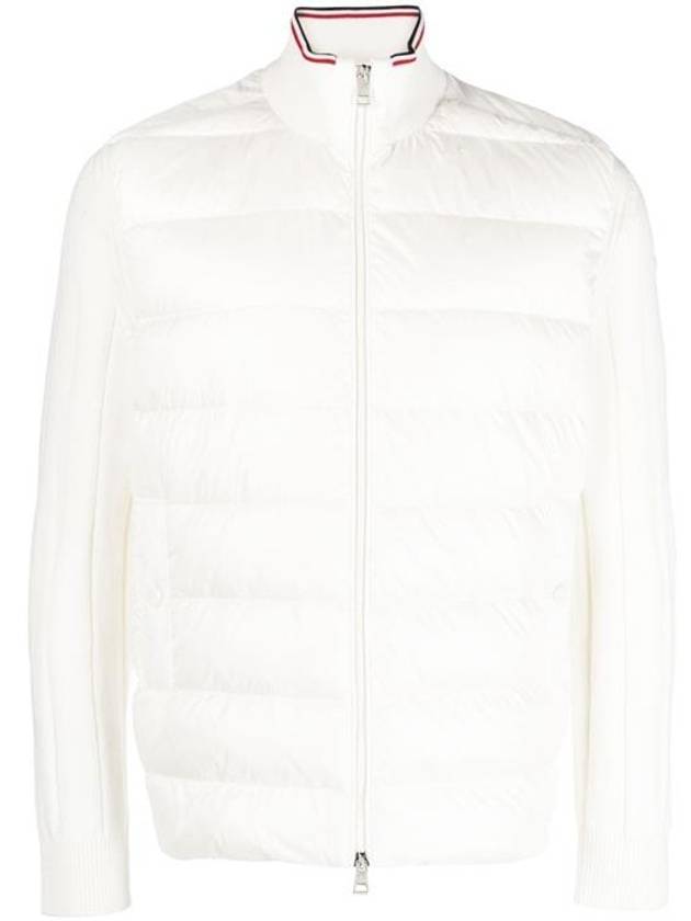 Cotton Cardigan Padding White - MONCLER - BALAAN 1