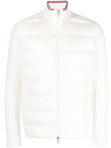 Cotton Cardigan Padding White - MONCLER - BALAAN 1