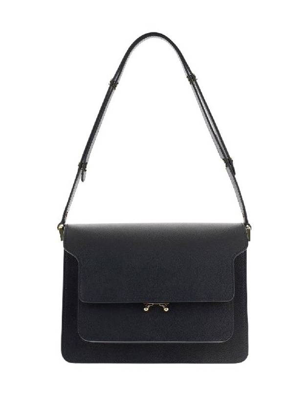 Trunk Medium Calfskin Shoulder Bag Black - MARNI - BALAAN 5