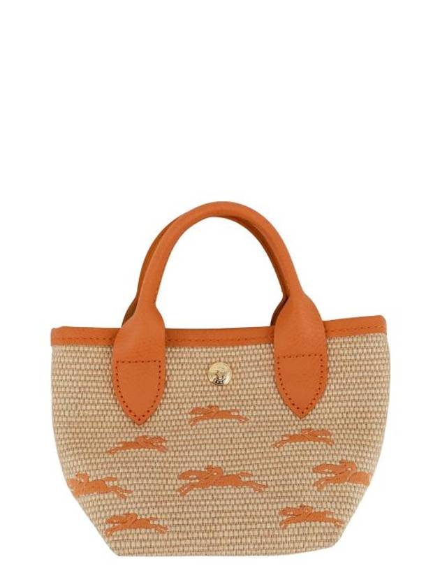 Le Panier Pliage Raffia Mini Tote Bag Orange - LONGCHAMP - BALAAN 1