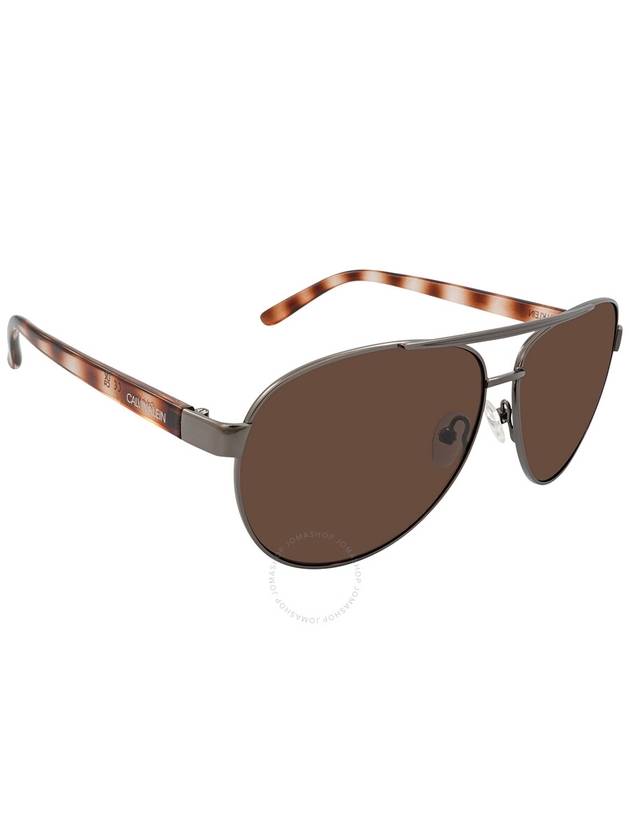 Calvin Klein Brown Pilot Ladies Sunglasses CK19321S 008 61 - CALVIN KLEIN - BALAAN 3