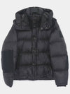 Logo Patch Hooded Down Padding Black - BURBERRY - BALAAN 2