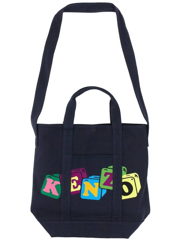 Boke Boy Strap Tote Bag Navy Blue - KENZO - BALAAN 3