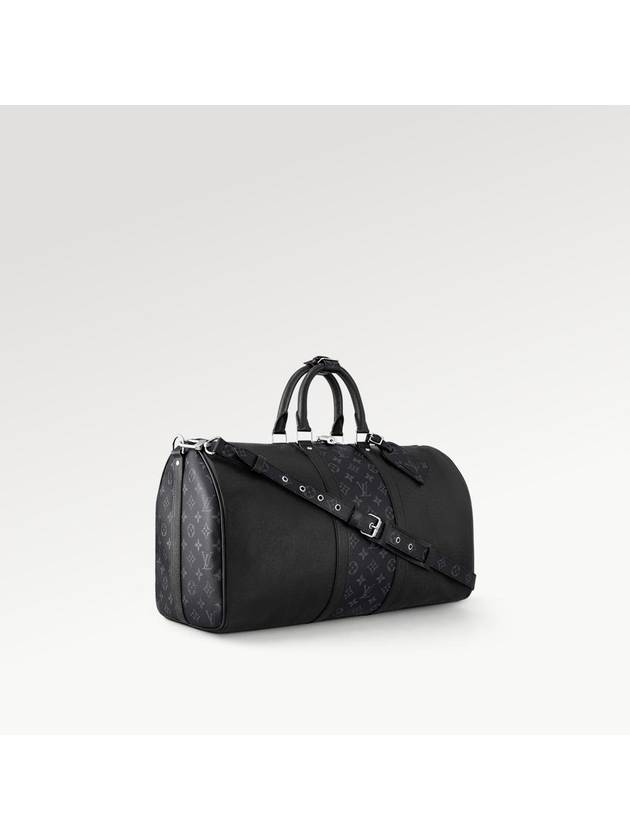 Keepall Bandoulier 50 Duffel Bag Black - LOUIS VUITTON - BALAAN 3